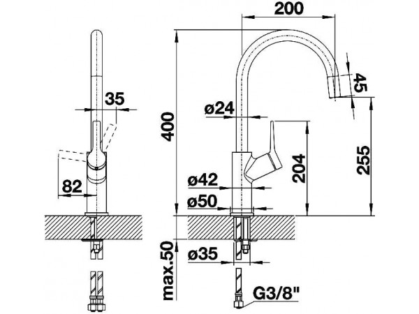 BLANCO CARENA смеситель хром