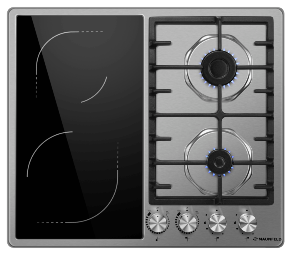 MAUNFELD EEHS.642VC.3CS/KG комбинированная варочная панель серый