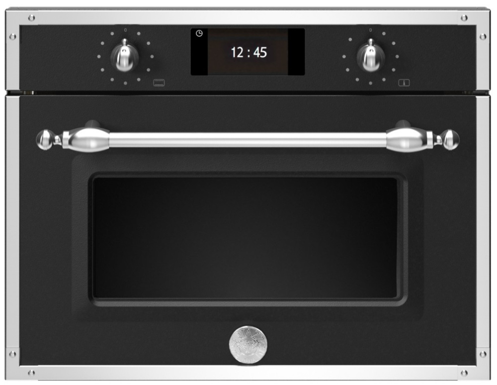 BERTAZZONI F457HERMWTNE духовой шкаф с СВЧ черный матовый