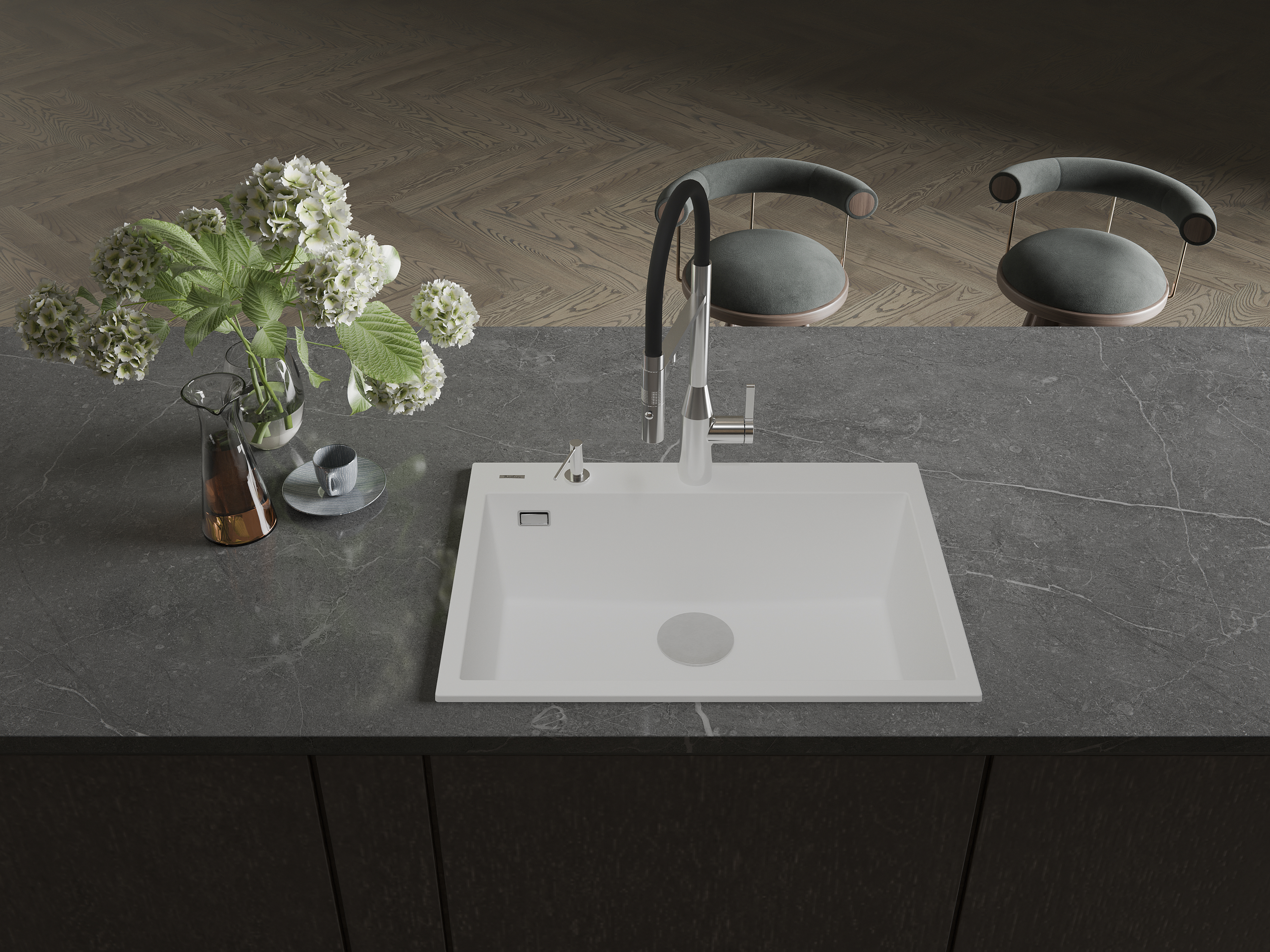 RIVELATO ZN-6950 Bianco latte мойка белый