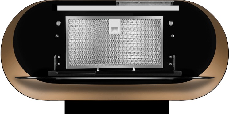 MAUNFELD GUNA 60 BLACK/ANTHRACITE WITH GOLD вытяжка черный/золотой