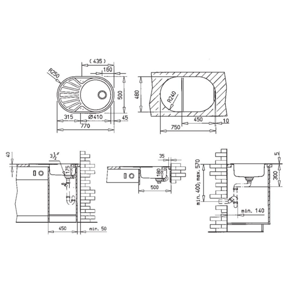 TEKA DR77 1B1D 31/2 ВА мойка нержавеющая сталь (распродажа)