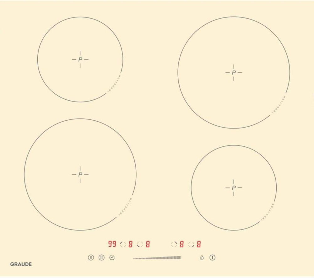 GRAUDE IK 60.0 AC индукционная варочная панель кремовый