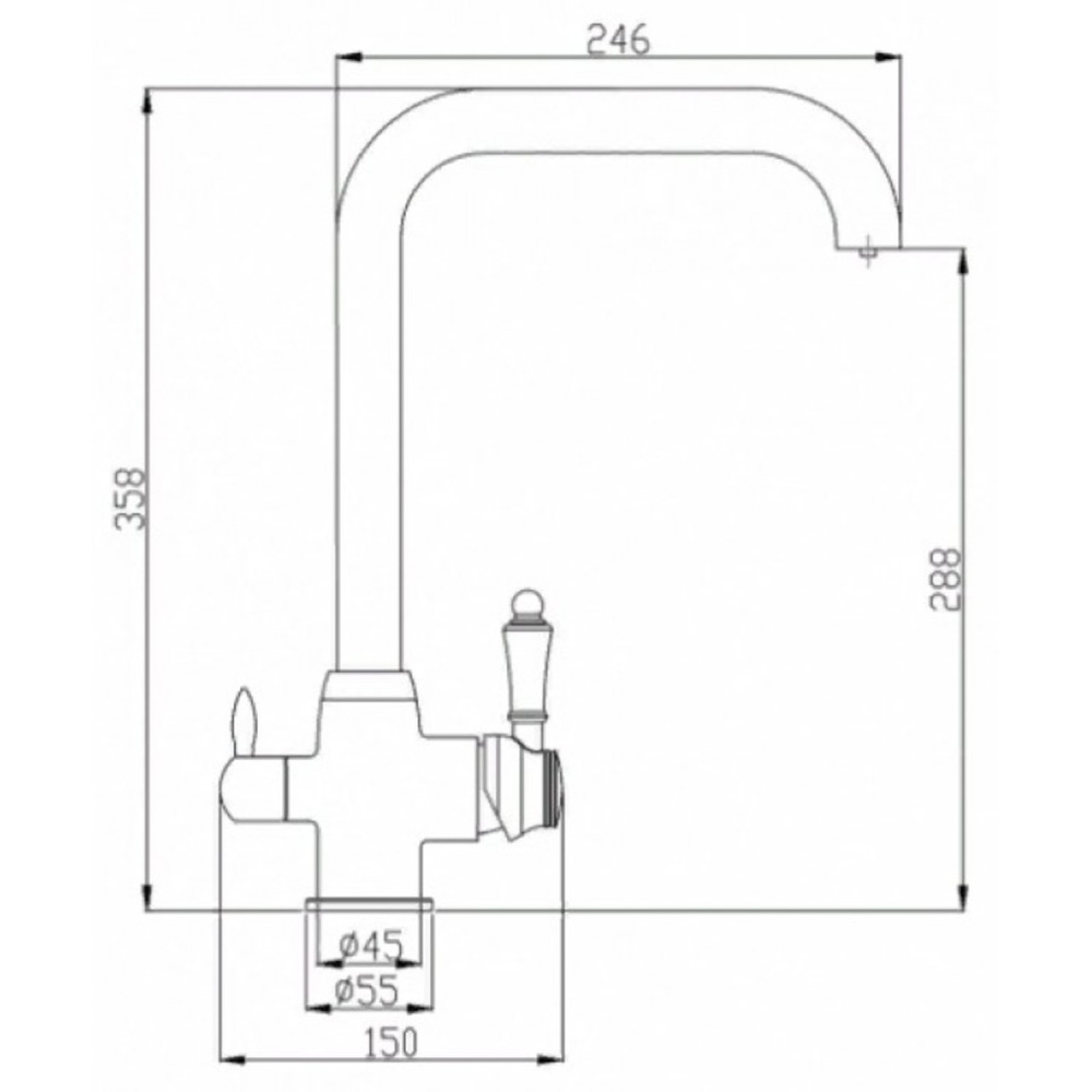 ZORG SH 725 BRONZE смеситель бронза