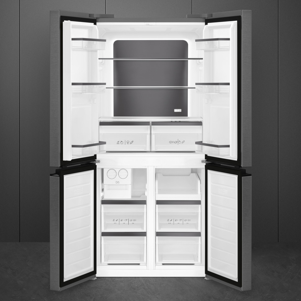 SMEG FQI48KD холодильник тёмная нержавеющая сталь