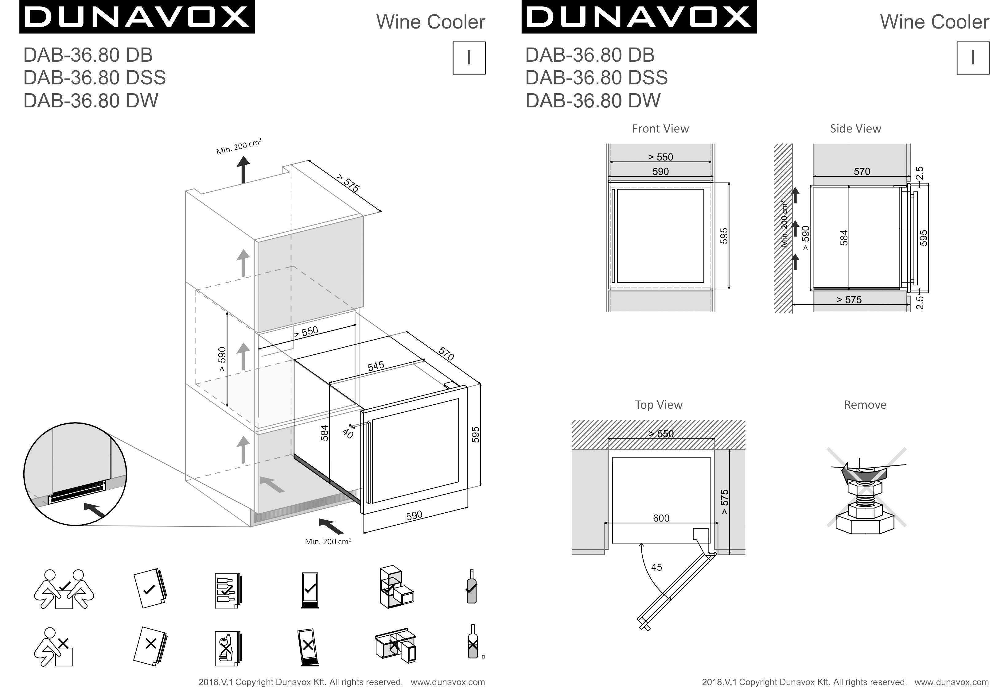 DUNAVOX DAB-36.80DW винный шкаф белый