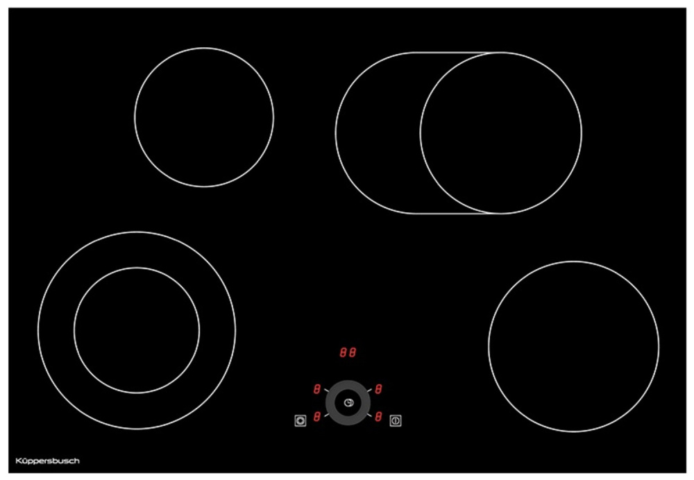 KUPPERSBUSCH KE 8330.0 SR электрическая варочная панель черное стекло