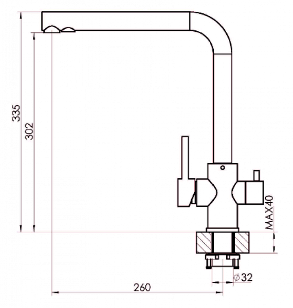 FLORENTINA АЛЬДО FL смеситель брауни