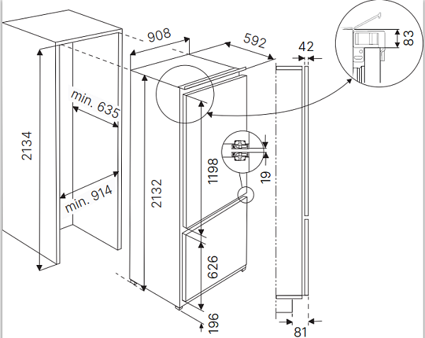 KUPPERSBUSCH FKFX 9800.0I холодильник белый