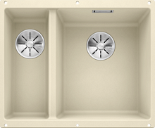 BLANCO SUBLINE 340/160-U SILGRANIT PuraDur Premium мойка кремовый