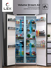 LEX LSB520SLGID холодильник серебристый