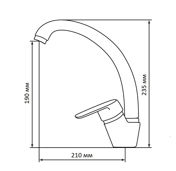 LEX ISONZO DEEP GRAY смеситель темно-серый