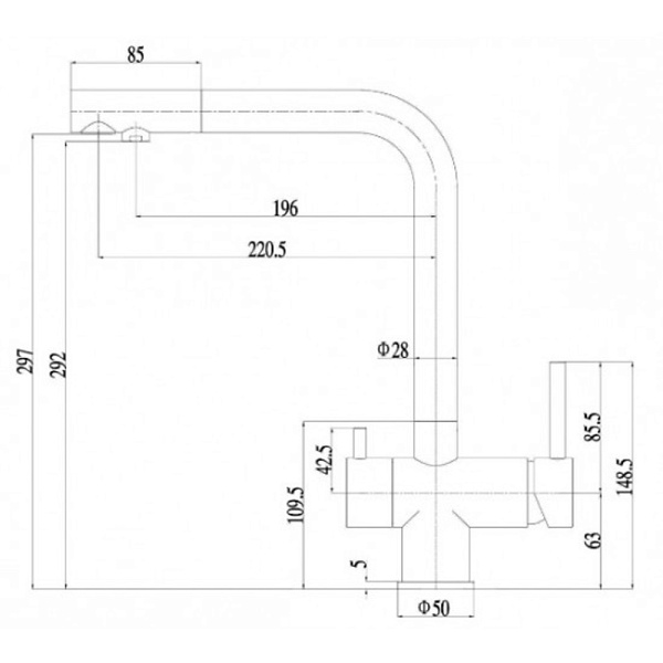 ZORG SZR-7039 BRONZE смеситель бронза