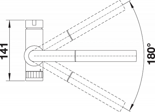 BLANCO EVOL-S Volume UltraResist L смеситель нержавеющая сталь