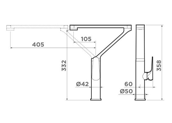OMOIKIRI TARA-GM смеситель черный