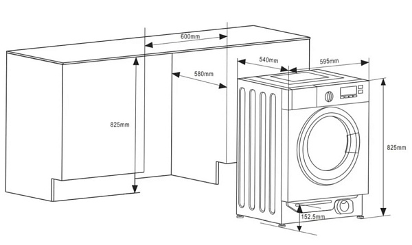 HOMSair WMB148WH стиральная машина белый