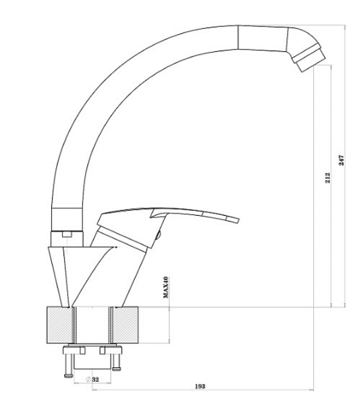 FLORENTINA МИРА FL смеситель капучино