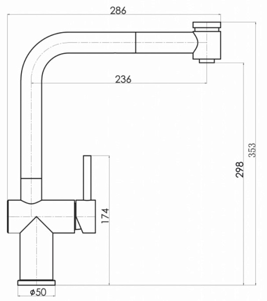 FLORENTINA ПАЛЕРМО смеситель серый шелк