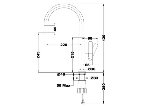 TEKA FOT 995 BRASS смеситель золото/хром