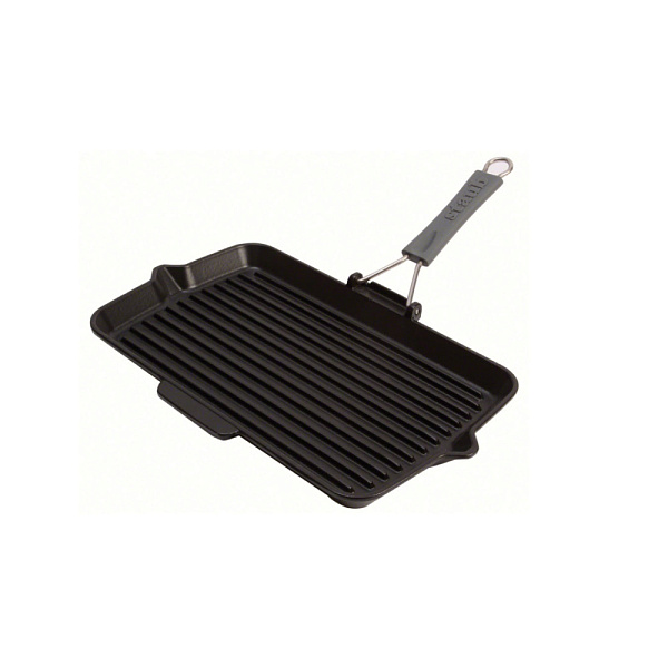 STAUB 1202223 сковорода для гриля 34х21 см черный