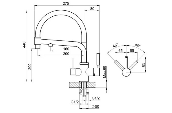 GRANULA GR-0083 смеситель арктик