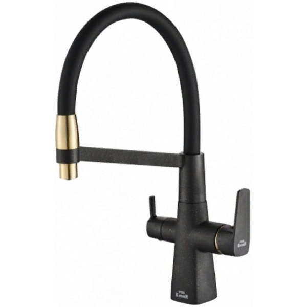 ZORG SH 818-6 BLACK BR смеситель черный металл/бронза