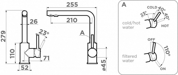 OMOIKIRI NAKAGAWA 2 Plus-C смеситель нержавеющая сталь