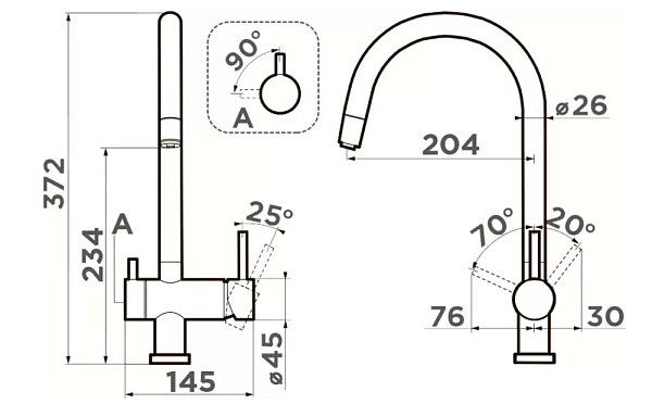 OMOIKIRI YAMADA-P-ES смеситель серый