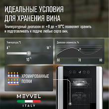 MEYVEL MV06-BSF1 (easy) отдельностоящий винный шкаф черный