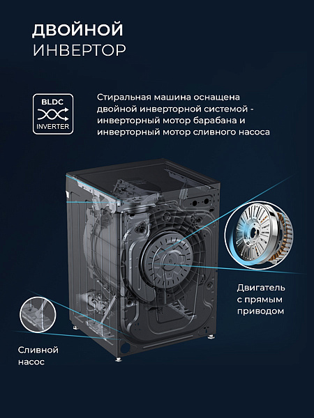 LEX LWM12812BLIDD color стиральная машина черный