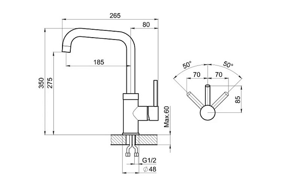 GRANULA GR-0041 смеситель антик