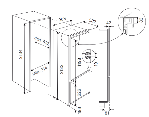 KUPPERSBUSCH FKGFX 9800.0I холодильник белый