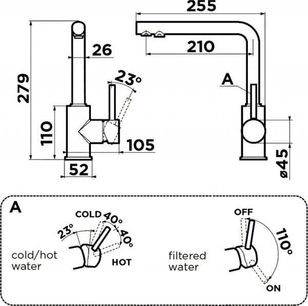 OMOIKIRI NAKAGAWA 2 Plus-BN смеситель нержавеющая сталь