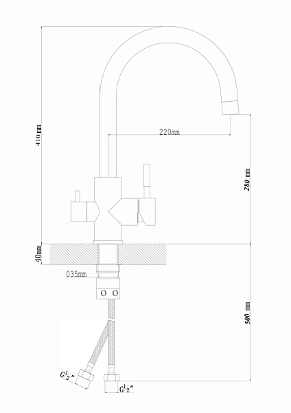FLORENTINA КЛИО FL смеситель черный
