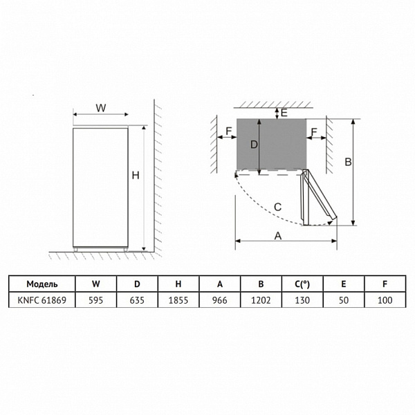 KORTING KNFC 61869 X холодильник нержавеющая сталь