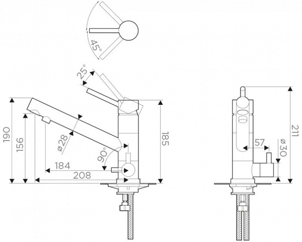 OMOIKIRI TONAMI WH смеситель белый