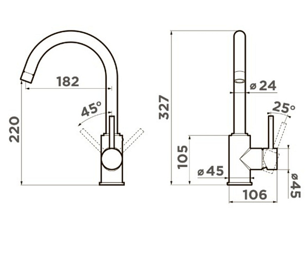 OMOIKIRI SHINAGAWA-LG смеситель золотой