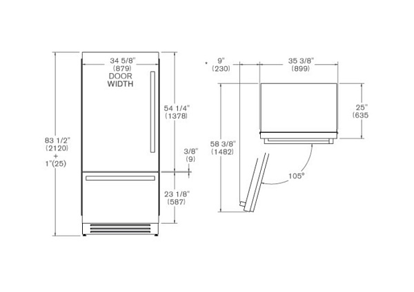 BERTAZZONI REF905BBLXTT холодильник нержавеющая сталь