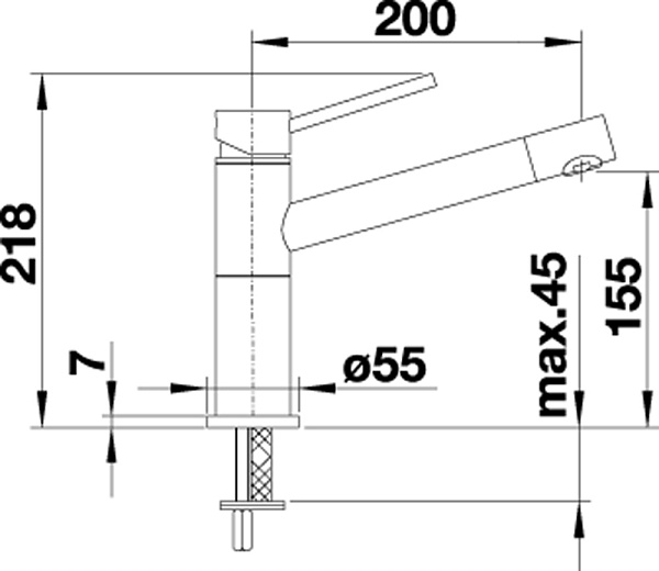 BLANCO ALTA Compact смеситель серый