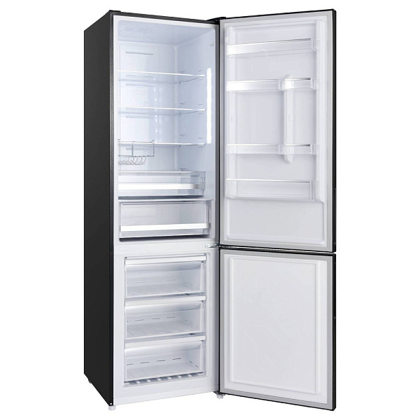 KORTING KNFC 62370 XN холодильник черная нержавеющая сталь