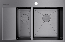 OMOIKIRI AKISAME 78-2-GM-R мойка вороненая сталь