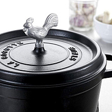 STAUB 40509-346 ручка для кокотов "Петух" серебристый