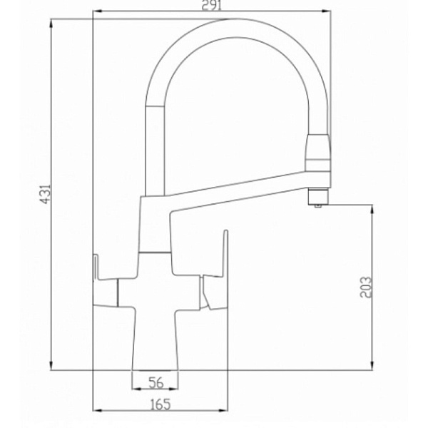 ZORG SH 818-6 BLACK BR смеситель черный металл/бронза