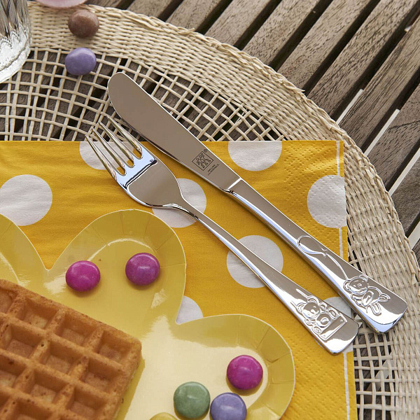 ZWILLING набор детских столовых приборов Медвежонок Тедди нержавеющая сталь