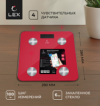 LEX LXBS 9014 напольные весы красный