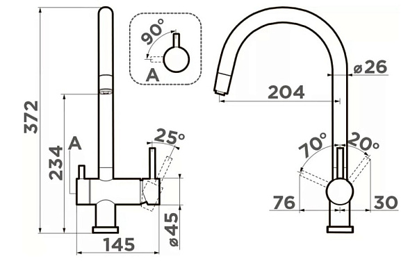 OMOIKIRI YAMADA-P-PA смеситель белый