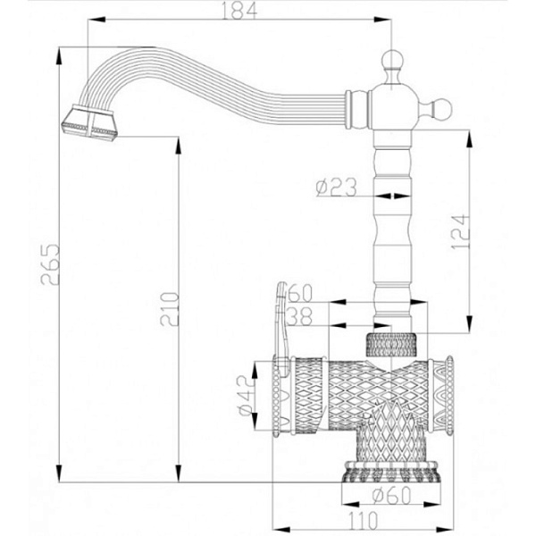 ZORG A 408K-SL смеситель для кухни бронза
