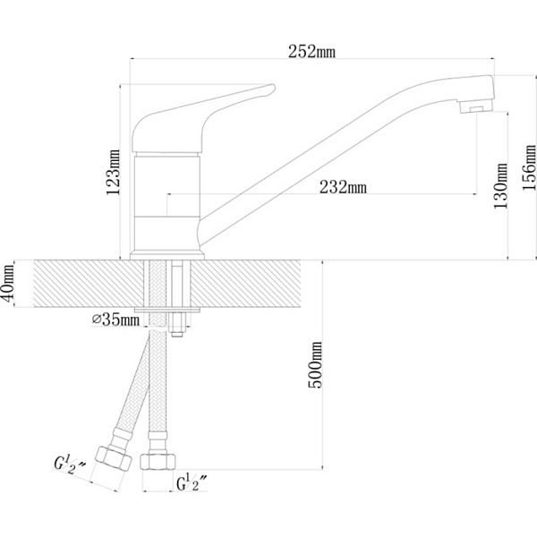 DR. GANS НОТА смеситель белый