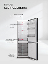 LEX LKB350GRID холодильник серый