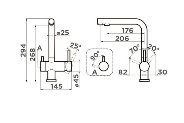 OMOIKIRI NAGANO-P-CA смеситель бежевый